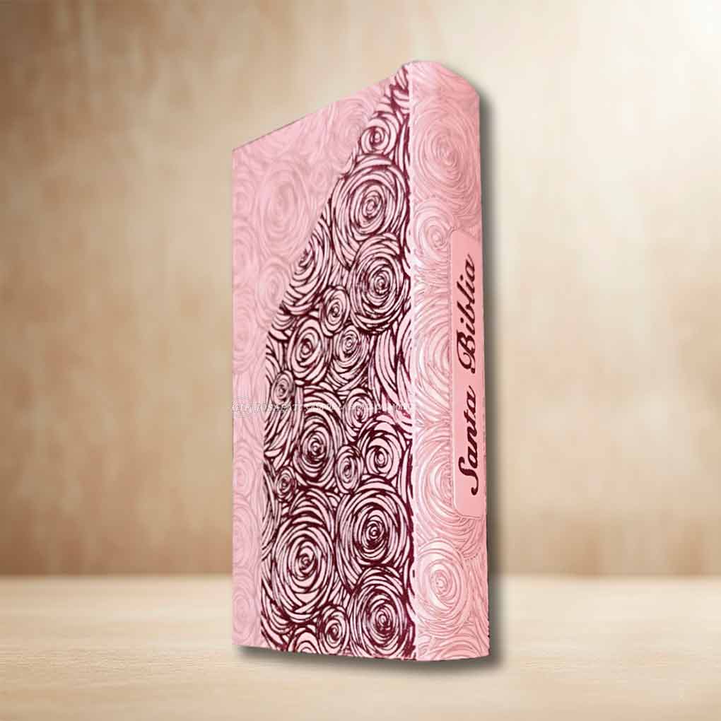 Biblia RVR1960 Manual Tapa Simil Piel Cartera Rosa con Solapa Imantada