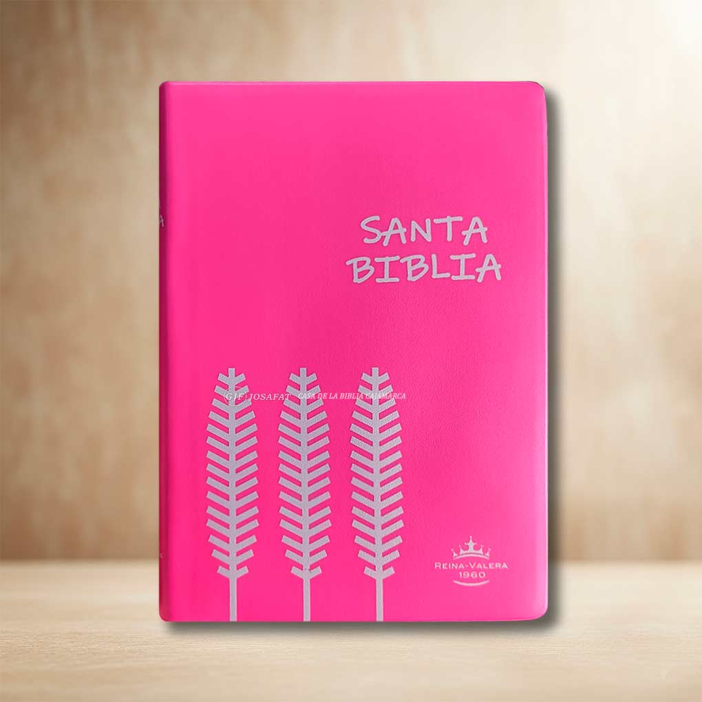 Biblia RVR1960 Manual Tapa Vinil Ultrafina Rosa