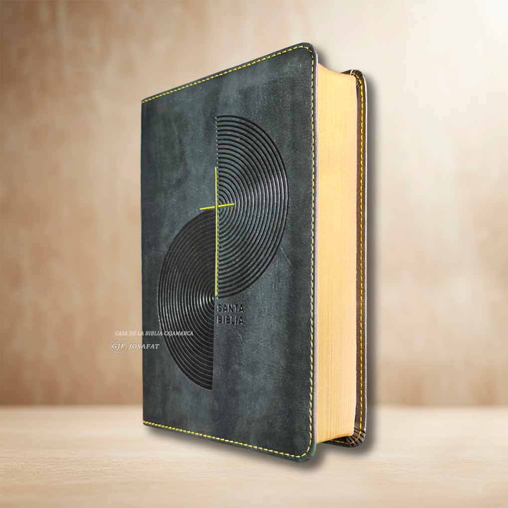 Biblia Compacta NTV Letra Gigante con Filament SentiPiel Gris Cruz