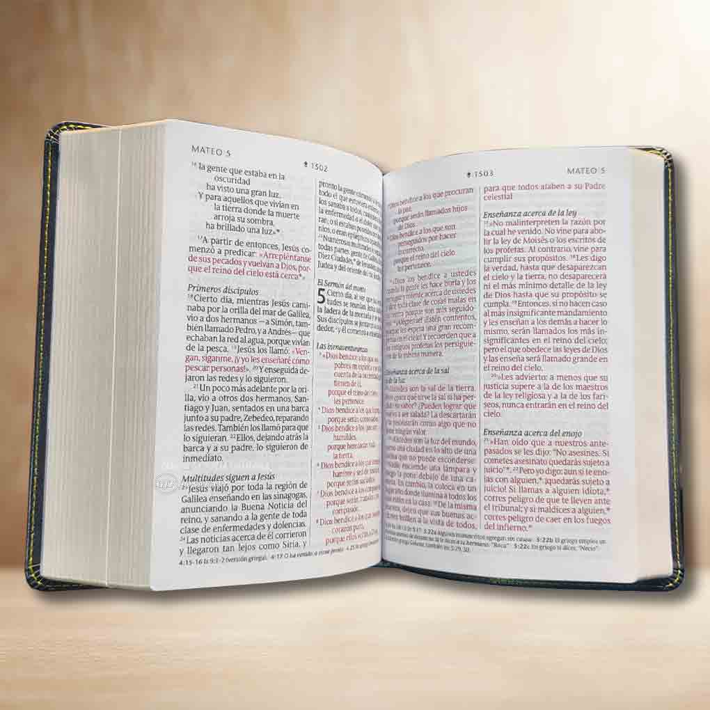 Biblia Compacta NTV Letra Gigante con Filament SentiPiel Gris Cruz