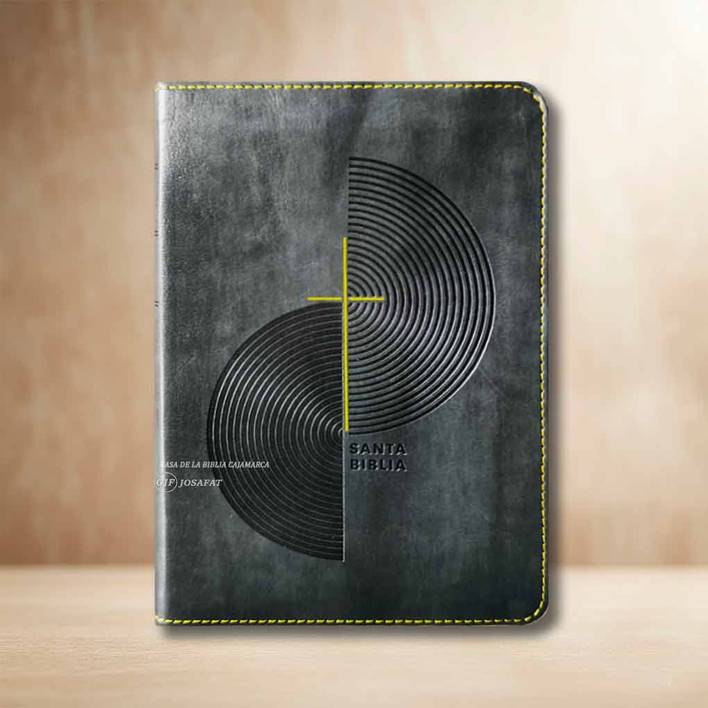 Biblia Compacta NTV Letra Gigante con Filament SentiPiel Gris Cruz