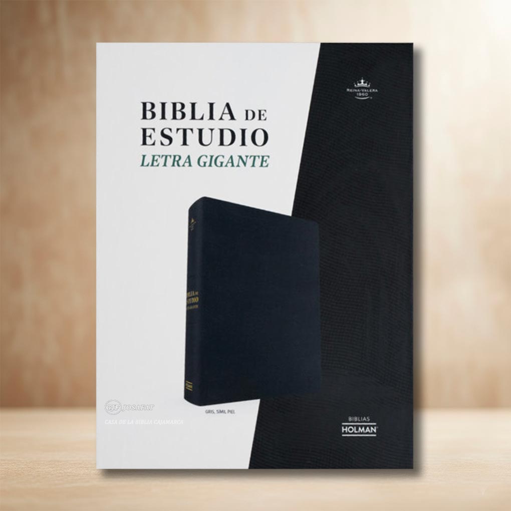 Biblia de Estudio Letra Gigante Holman RVR1960 Tapa Piel