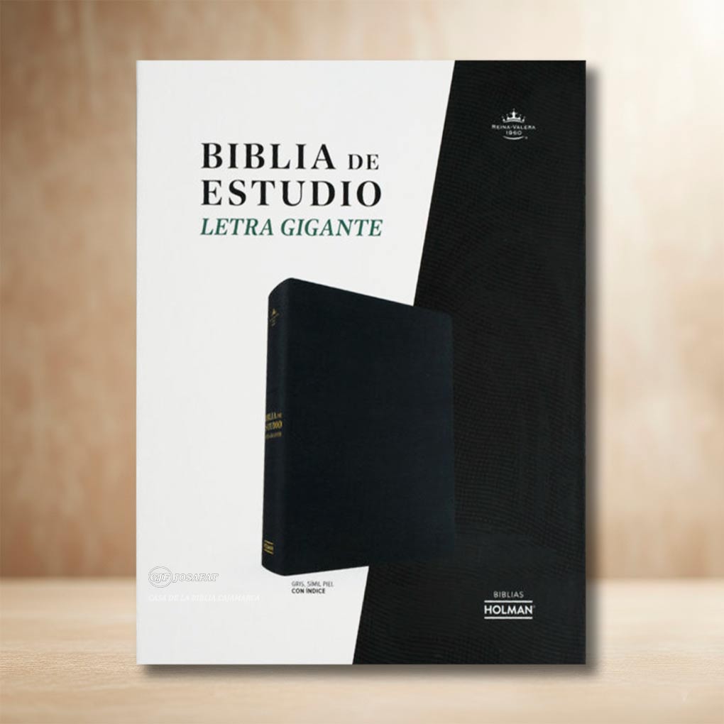 Biblia de Estudio Letra Gigante Holman RVR1960 Tapa Piel Índice