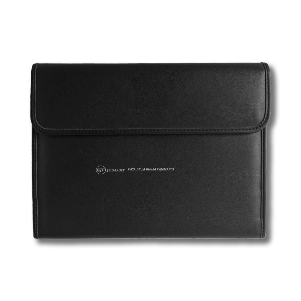 Cartapacio Ejecutivo para Eventos Bio Cuero Portafolio Oficio con Broche Negro B9